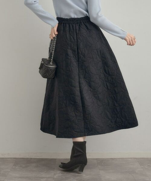 Couture Brooch / クチュールブローチ ロング・マキシ丈スカート | 【洗える】リーフジャカード フレアスカート | 詳細16