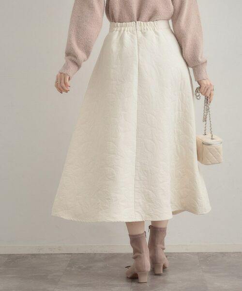 Couture Brooch / クチュールブローチ ロング・マキシ丈スカート | 【洗える】リーフジャカード フレアスカート | 詳細6