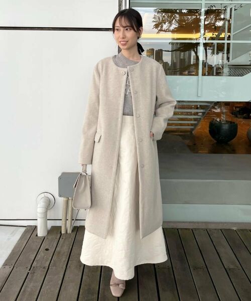 Couture Brooch / クチュールブローチ ロング・マキシ丈スカート | 【洗える】リーフジャカード フレアスカート | 詳細7