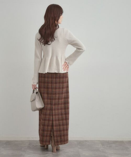 Couture Brooch / クチュールブローチ ロング・マキシ丈スカート | シャギーチェックIラインスカート | 詳細6
