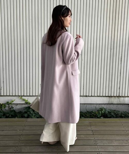 Couture Brooch / クチュールブローチ その他アウター | 【通勤/ビジューブローチ付き】ノーカラー ロングコート | 詳細24