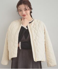 Couture Brooch / クチュールブローチ ノーカラージャケット | リボンキルトジャケット