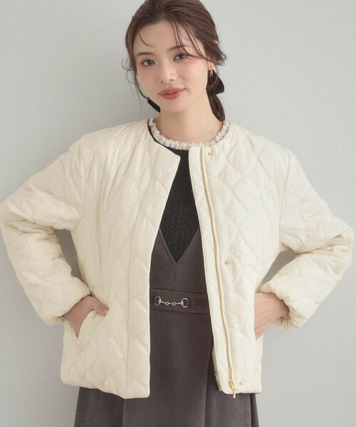 Couture Brooch / クチュールブローチ ノーカラージャケット | リボンキルトジャケット | 詳細2