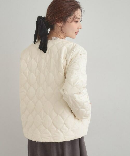 Couture Brooch / クチュールブローチ ノーカラージャケット | リボンキルトジャケット | 詳細3