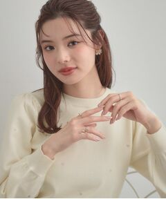 Couture Brooch / クチュールブローチ ニット・セーター | 【着映え】ハートドットラメ刺繍ニット