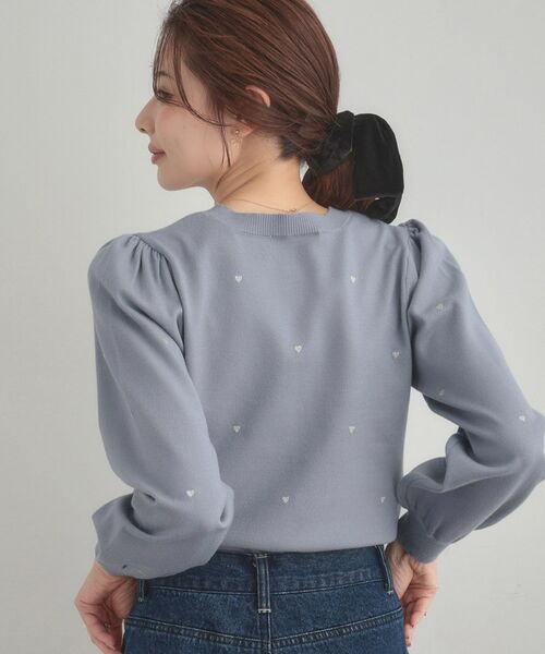 Couture Brooch / クチュールブローチ ニット・セーター | 【着映え】ハートドットラメ刺繍ニット | 詳細18
