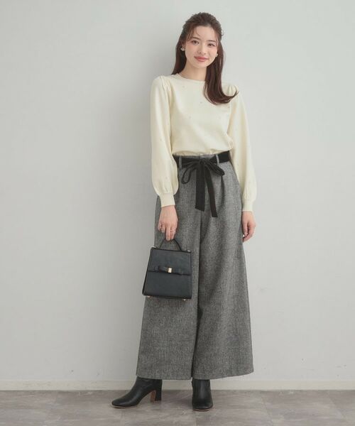 Couture Brooch / クチュールブローチ ニット・セーター | 【着映え】ハートドットラメ刺繍ニット | 詳細2