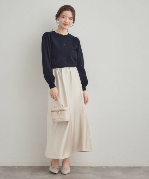 Couture Brooch / クチュールブローチ ニット・セーター | 【着映え】ハートドットラメ刺繍ニット | 詳細27