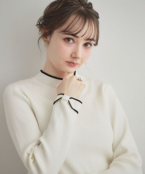 Couture Brooch / クチュールブローチ ニット・セーター | 袖リボンリブニット | 詳細1