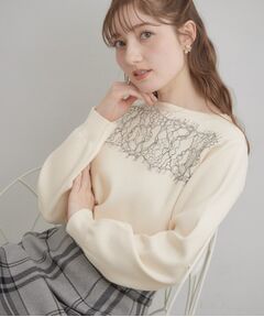 Couture Brooch / クチュールブローチ ニット・セーター | レースドッキングニット