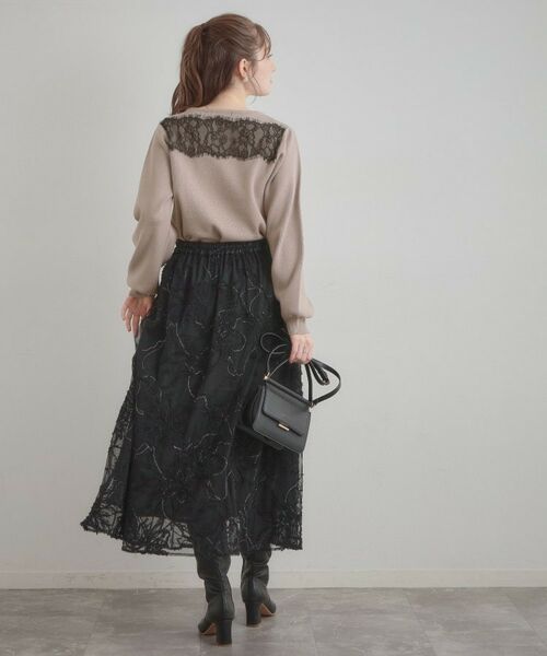 Couture Brooch / クチュールブローチ ニット・セーター | レースドッキングニット | 詳細20