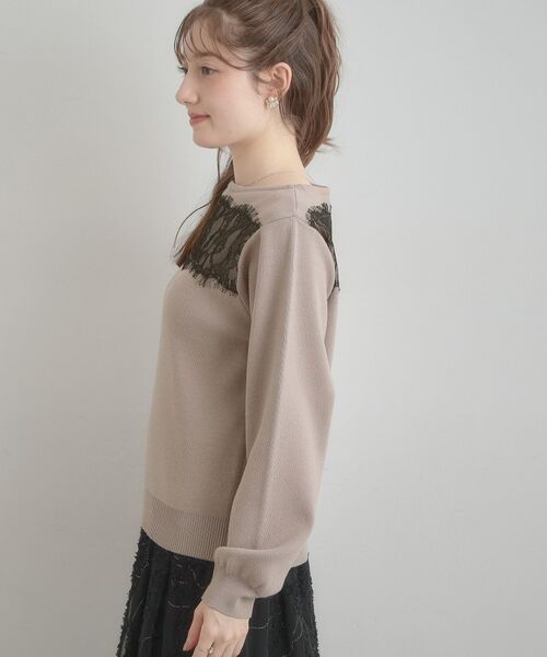 Couture Brooch / クチュールブローチ ニット・セーター | レースドッキングニット | 詳細23