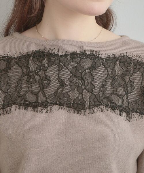 Couture Brooch / クチュールブローチ ニット・セーター | レースドッキングニット | 詳細25