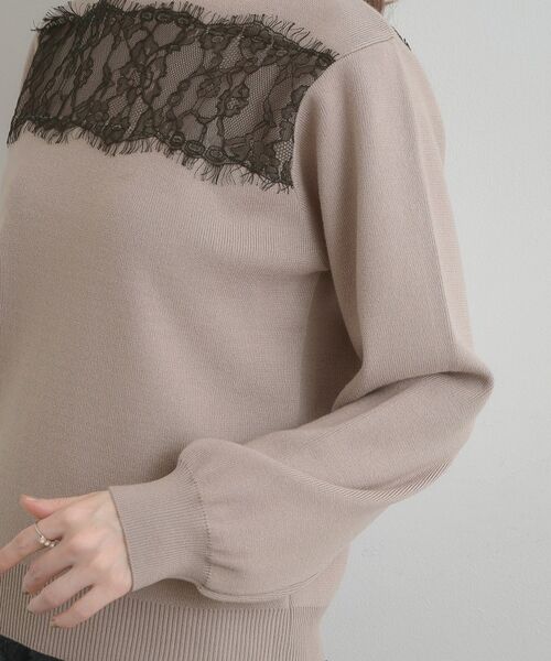 Couture Brooch / クチュールブローチ ニット・セーター | レースドッキングニット | 詳細26