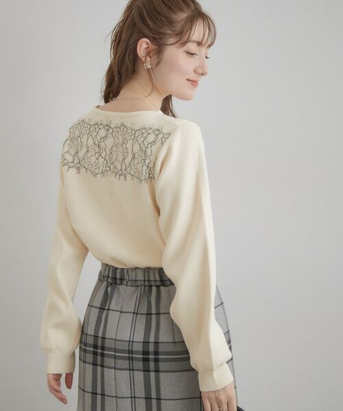 Couture Brooch / クチュールブローチ ニット・セーター | レースドッキングニット | 詳細3