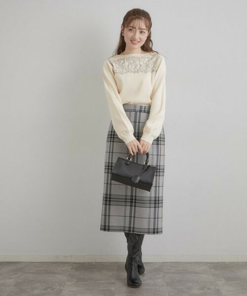 Couture Brooch / クチュールブローチ ニット・セーター | レースドッキングニット | 詳細4