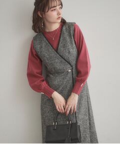 Couture Brooch / クチュールブローチ ミニ丈・ひざ丈ワンピース | フリンジツイードジャンスカ