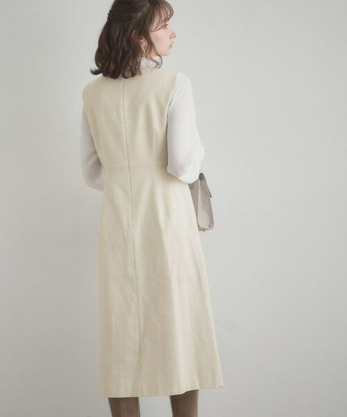 Couture Brooch / クチュールブローチ ミニ丈・ひざ丈ワンピース | フリンジツイードジャンスカ | 詳細2