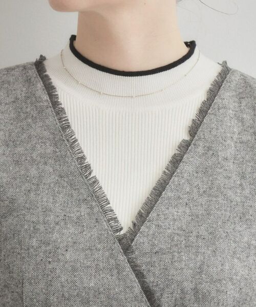 Couture Brooch / クチュールブローチ ミニ丈・ひざ丈ワンピース | フリンジツイードジャンスカ | 詳細25