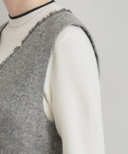 Couture Brooch / クチュールブローチ ミニ丈・ひざ丈ワンピース | フリンジツイードジャンスカ | 詳細27