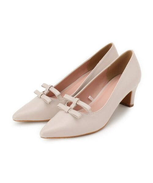Couture Brooch / クチュールブローチ パンプス | ダブルリボンパンプス(グレージュ(050))