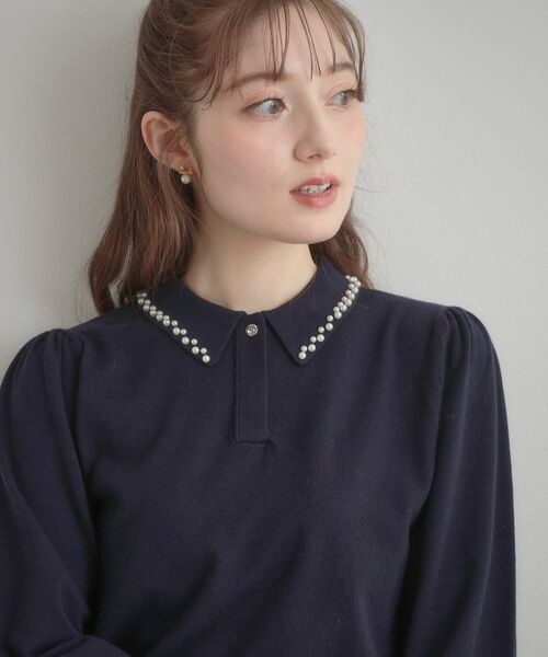 Couture Brooch / クチュールブローチ ニット・セーター | パール調衿ニット | 詳細15