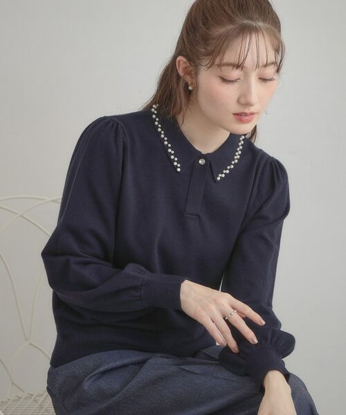 Couture Brooch / クチュールブローチ ニット・セーター | パール調衿ニット | 詳細16