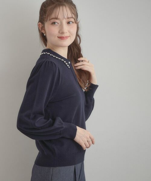 Couture Brooch / クチュールブローチ ニット・セーター | パール調衿ニット | 詳細17