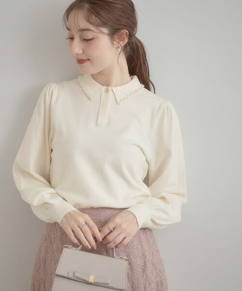 Couture Brooch / クチュールブローチ ニット・セーター | パール調衿ニット | 詳細2