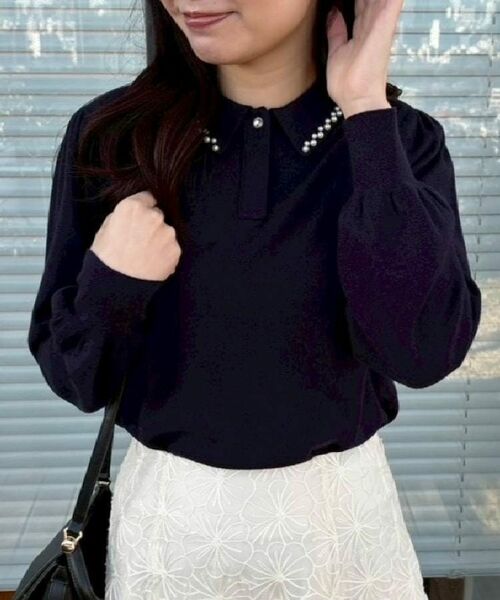 Couture Brooch / クチュールブローチ ニット・セーター | 【洗える・着映え】パール調衿ニット | 詳細30