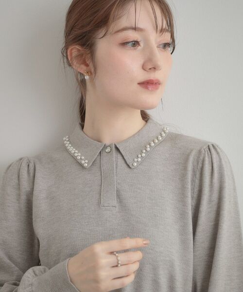 Couture Brooch / クチュールブローチ ニット・セーター | パール調衿ニット | 詳細8