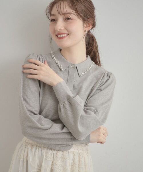 Couture Brooch / クチュールブローチ ニット・セーター | パール調衿ニット | 詳細9