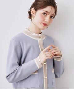 Couture Brooch / クチュールブローチ カーディガン・ボレロ | 配色総針カーディ