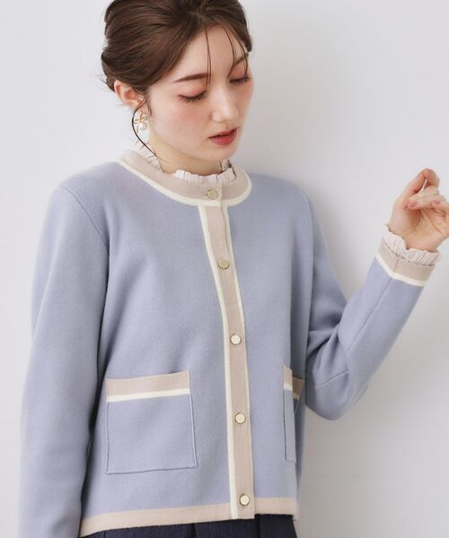 Couture Brooch / クチュールブローチ カーディガン・ボレロ | 配色総針カーディ | 詳細10