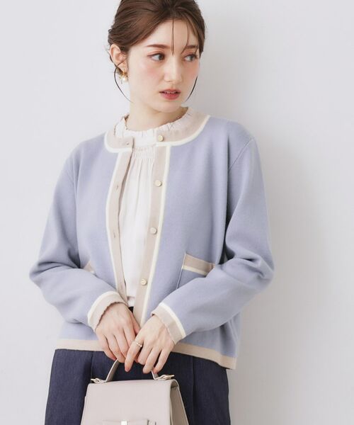 Couture Brooch / クチュールブローチ カーディガン・ボレロ | 配色総針カーディ | 詳細11