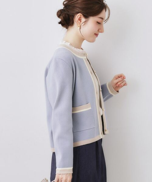 Couture Brooch / クチュールブローチ カーディガン・ボレロ | 配色総針カーディ | 詳細12