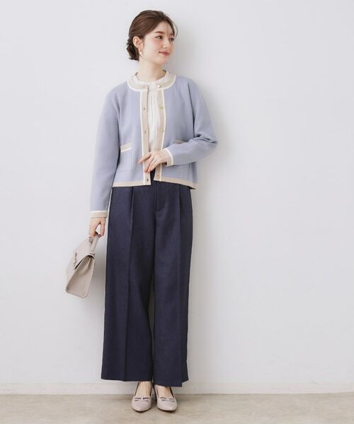 Couture Brooch / クチュールブローチ カーディガン・ボレロ | 配色総針カーディ | 詳細15