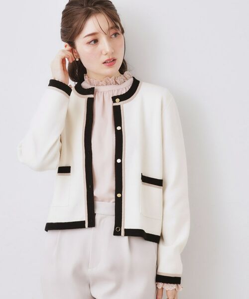 Couture Brooch / クチュールブローチ カーディガン・ボレロ | 配色総針カーディ | 詳細2