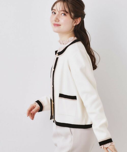 Couture Brooch / クチュールブローチ カーディガン・ボレロ | 配色総針カーディ | 詳細3