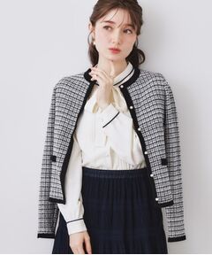 Couture Brooch / クチュールブローチ カーディガン・ボレロ | ラメツイードニットジャケット