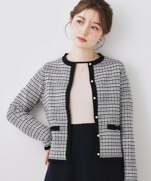 Couture Brooch / クチュールブローチ カーディガン・ボレロ | ラメツイードニットジャケット | 詳細11