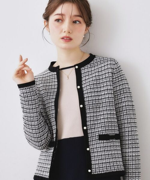 Couture Brooch / クチュールブローチ カーディガン・ボレロ | ラメツイードニットジャケット | 詳細13