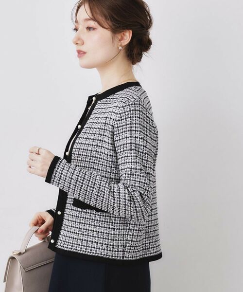 Couture Brooch / クチュールブローチ カーディガン・ボレロ | ラメツイードニットジャケット | 詳細14