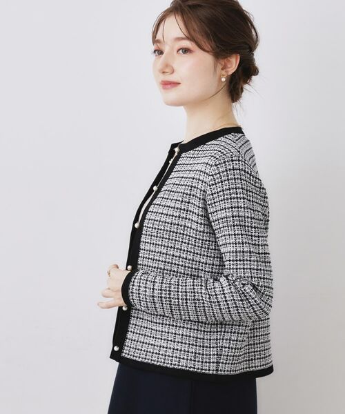 Couture Brooch / クチュールブローチ カーディガン・ボレロ | ラメツイードニットジャケット | 詳細15