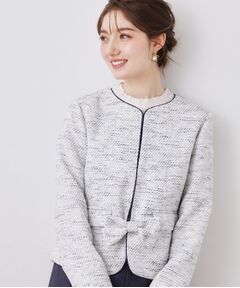 Couture Brooch / クチュールブローチ ノーカラージャケット | カルゼスラブツイードジャケット