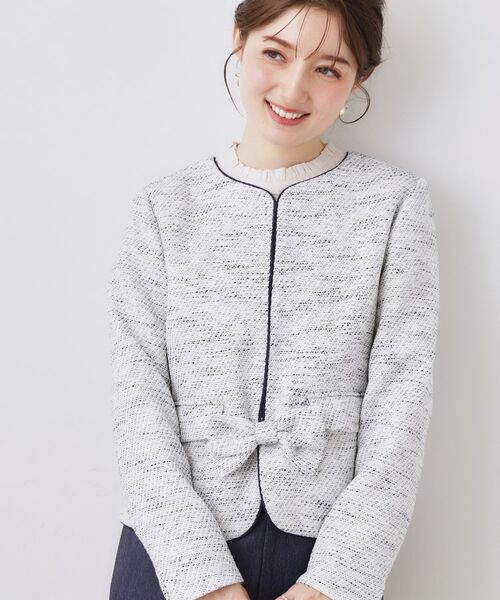 Couture Brooch / クチュールブローチ ノーカラージャケット | カルゼスラブツイードジャケット | 詳細11