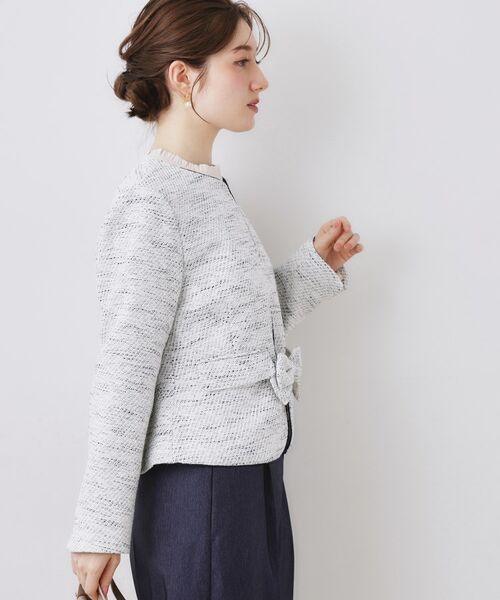 Couture Brooch / クチュールブローチ ノーカラージャケット | カルゼスラブツイードジャケット | 詳細12