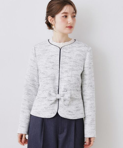 Couture Brooch / クチュールブローチ ノーカラージャケット | カルゼスラブツイードジャケット | 詳細19