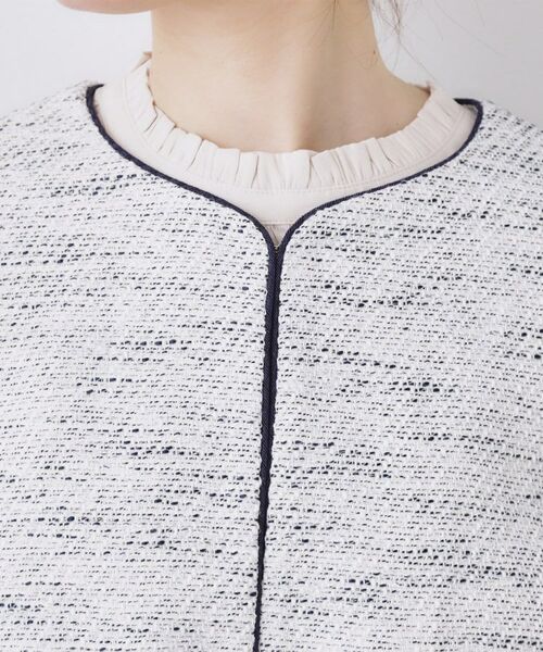 Couture Brooch / クチュールブローチ ノーカラージャケット | カルゼスラブツイードジャケット | 詳細22