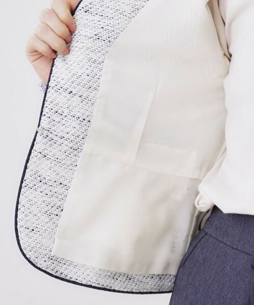 Couture Brooch / クチュールブローチ ノーカラージャケット | カルゼスラブツイードジャケット | 詳細26